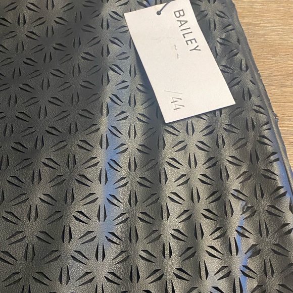 Bailey 44 NWT Black Faux Leather Pencil Skirt with Eyelet Cutout Design - Picture 3 of 7